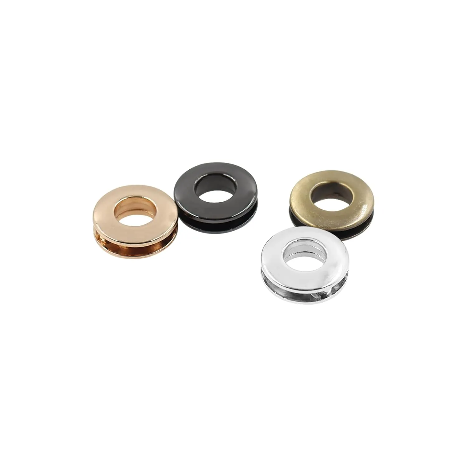 Screw Together Grommets,TTZEZE Zinc Alloy Eyelets Grommets,Metal Screw Together Eyelets,Snap Together Grommet,Round Flat Surface Snap Rings for DIY Handbag Clothes 16PCS, ID:10.6mm/0.41'' Gunmetal