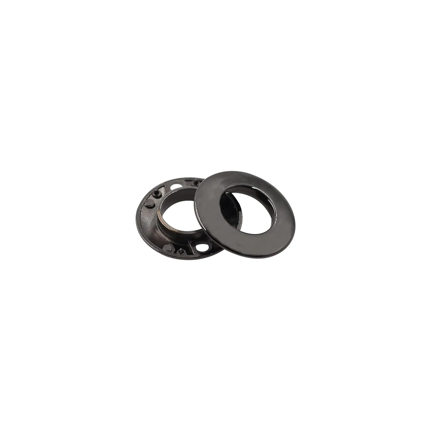 Screw Together Grommets,TTZEZE Zinc Alloy Eyelets Grommets,Metal Screw Together Eyelets,Snap Together Grommet,Round Flat Surface Snap Rings for DIY Handbag Clothes 16PCS, ID:10.6mm/0.41'' Gunmetal