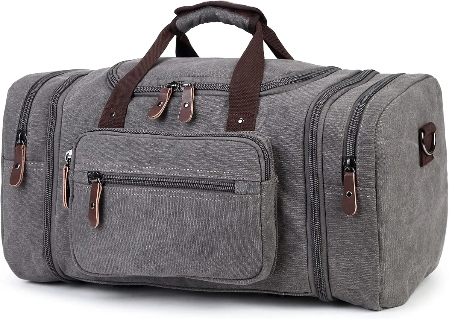 Sechunk Duffle Bag Canvas Large Outdoor Shoulder Bag Overnight Handbag Travel Tote Luggage Weekender Bag