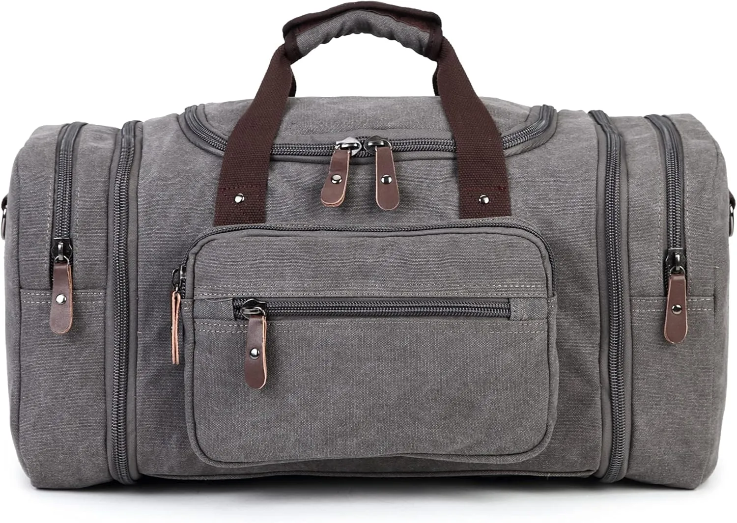 Sechunk Duffle Bag Canvas Large Outdoor Shoulder Bag Overnight Handbag Travel Tote Luggage Weekender Bag