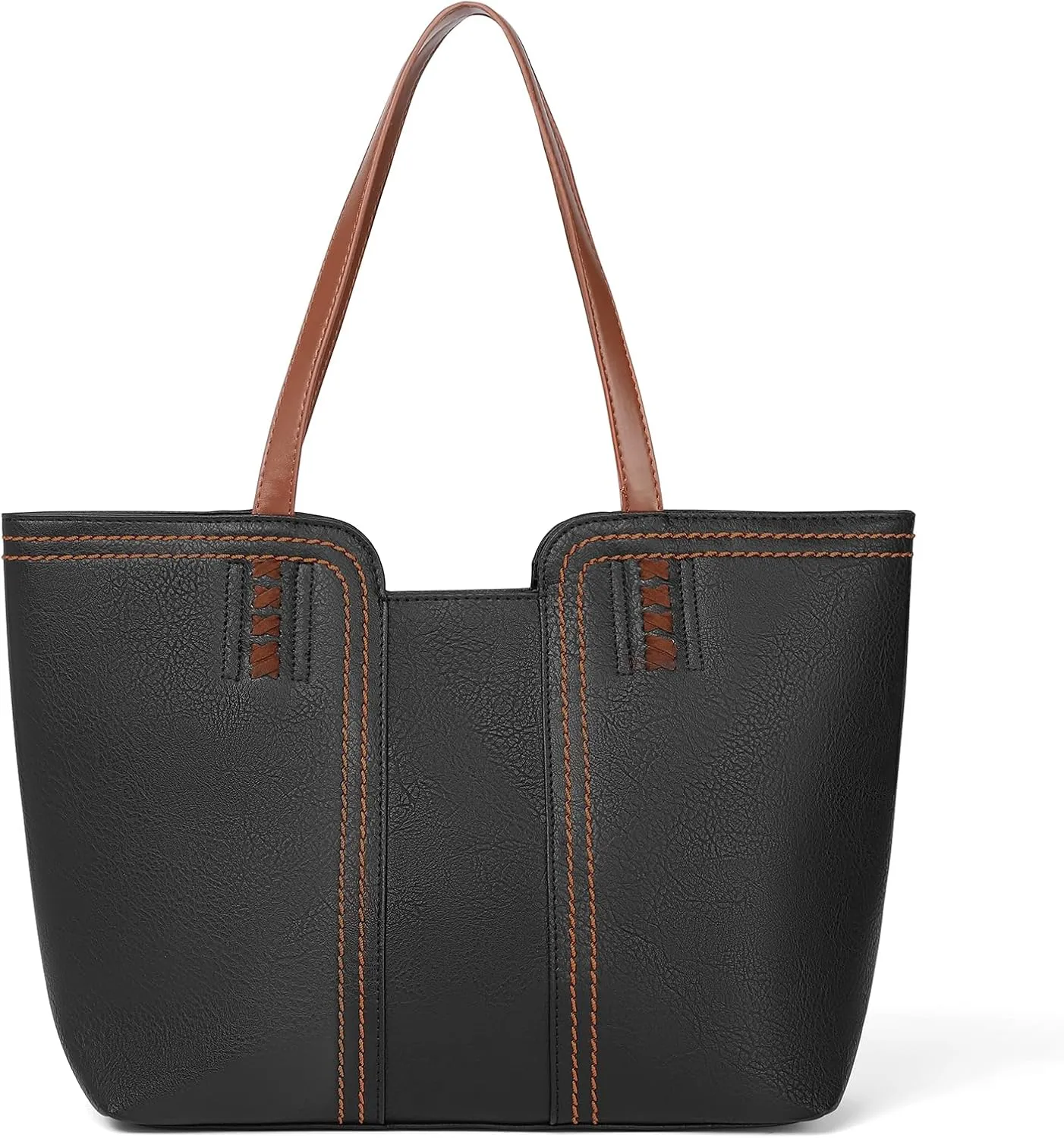 SENDEFN Leather Tote Bag for Women Work Shoulder Bag Large Top Handle Handbags and Ladies Travel Purse with Zipper Pocket