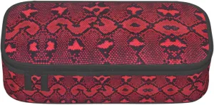 Serpentine Print Oxford Cloth Pencil Case,Cute And Aesthetic Design For Girls And Women,Perfect For Office And Travel