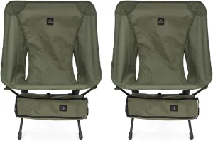 Set Of 2 Folding Camping Chairs, Outdoor Furniture Aluminum Portable Folding Chair Great For Camping Picnic Park, Oxford Fabric, Recliner Garden Chairs, Green Outdoor Folding Chair ( Color : Green , S