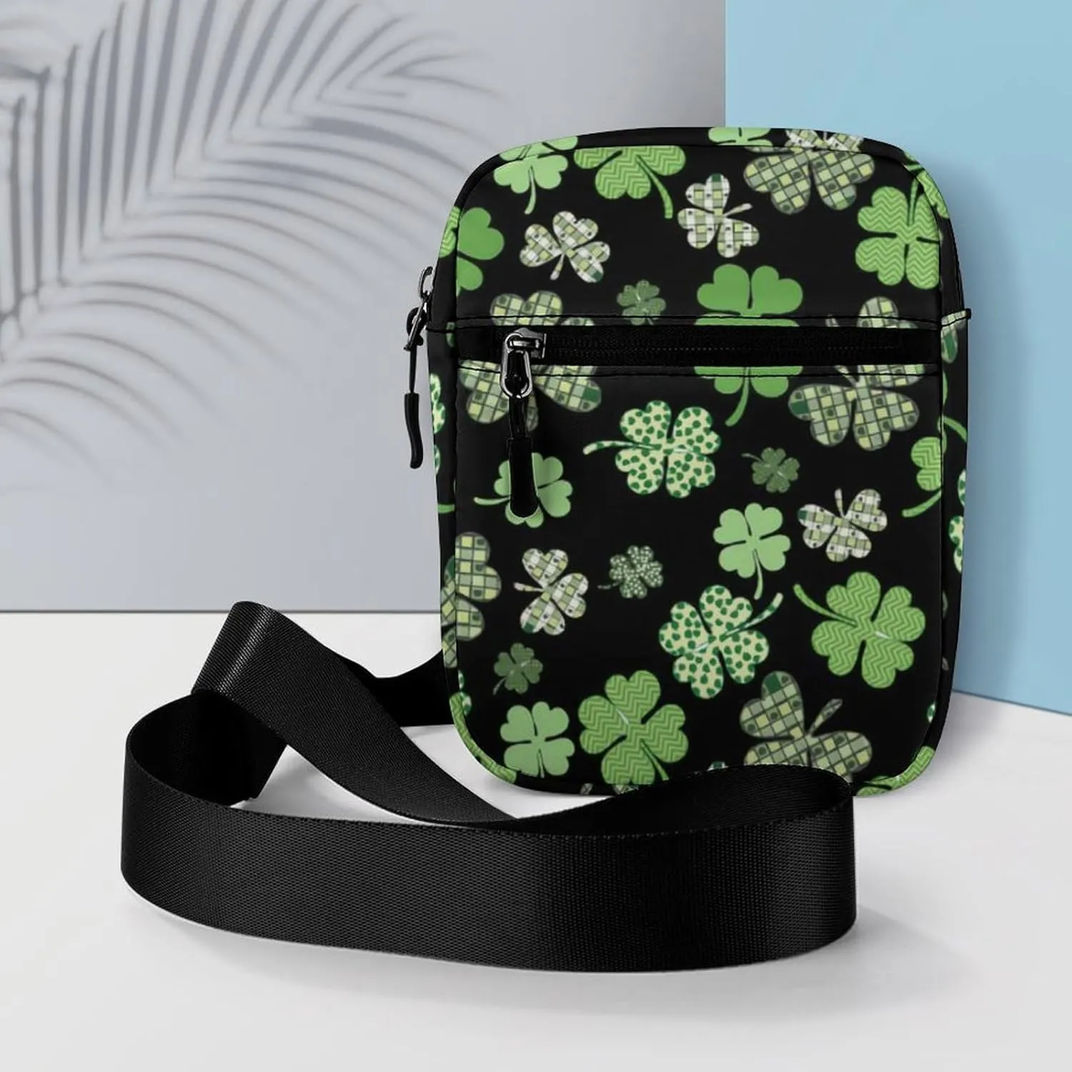 Shamrock Clover Green St. Crossbody Bag Small Shoulder Bag Waterproof, Lightweight And Convenient
