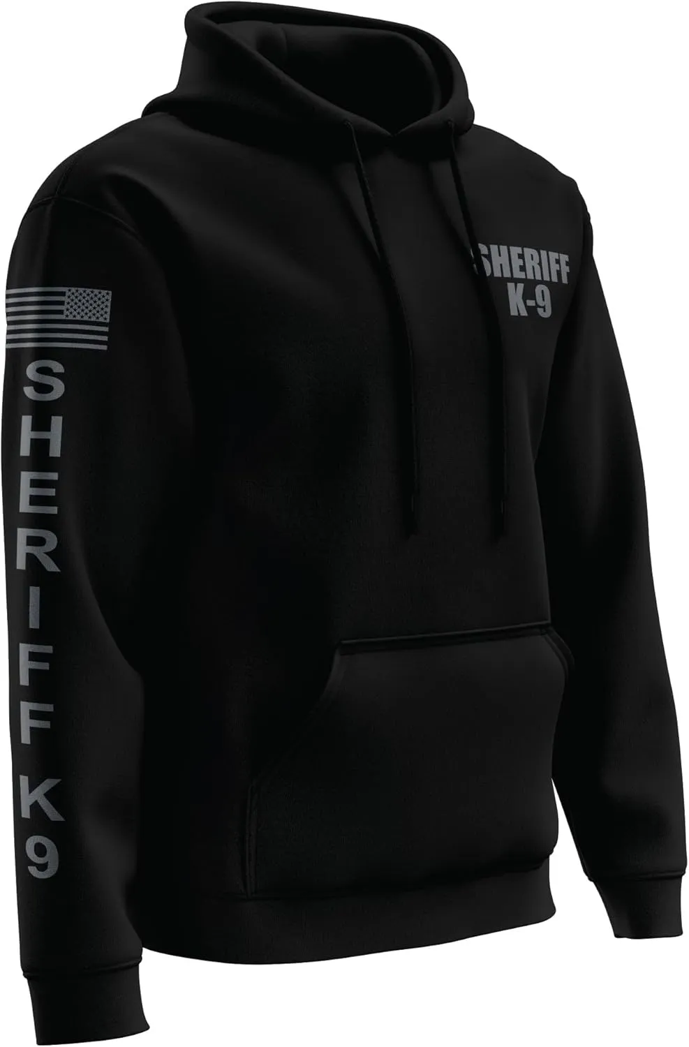 SHERIFF K9 Performance Hoodie | USA Patriotic Apparel | 100% Polyester, Moisture-Wicking Quick Dry Comfort.