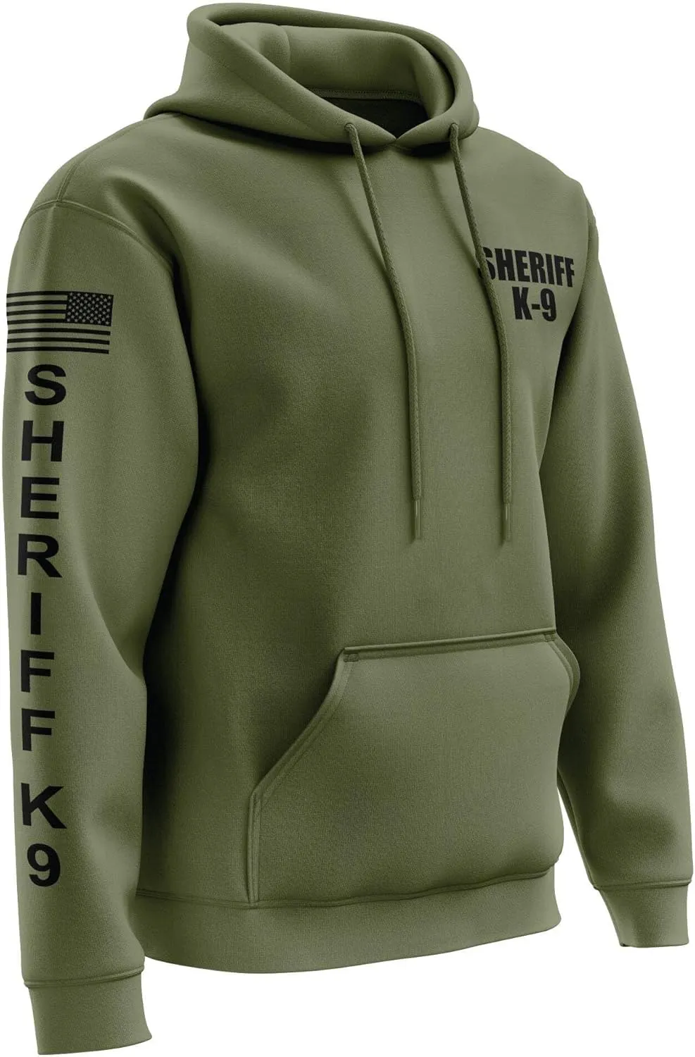 SHERIFF K9 Performance Hoodie | USA Patriotic Apparel | 100% Polyester, Moisture-Wicking Quick Dry Comfort.