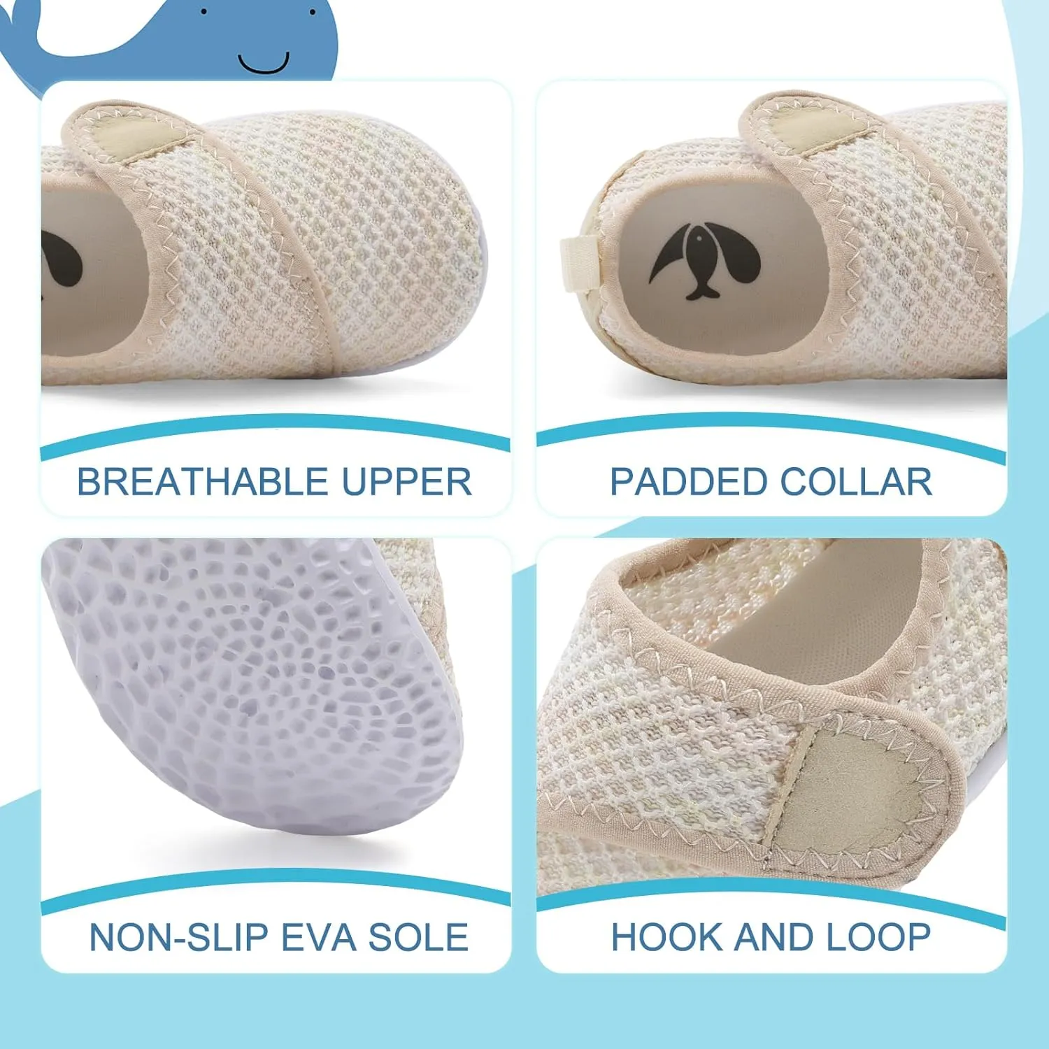 shopUAL Toddler Water Shoes Kids Girls Boys Beach Aqua Socks Skin Barefoot Walking Water Shoes Quick Dry Non-Slip Breathable Swim Pool Surf
