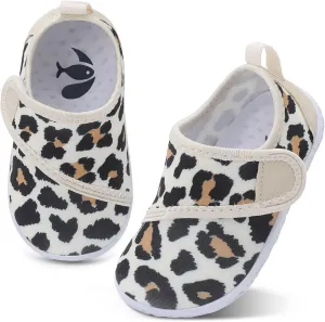 shopUAL Toddler Water Shoes Kids Girls Boys Beach Aqua Socks Skin Barefoot Walking Water Shoes Quick Dry Non-Slip Breathable Swim Pool Surf