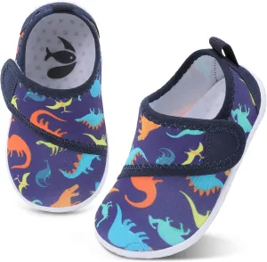shopUAL Toddler Water Shoes Kids Girls Boys Beach Aqua Socks Skin Barefoot Walking Water Shoes Quick Dry Non-Slip Breathable Swim Pool Surf