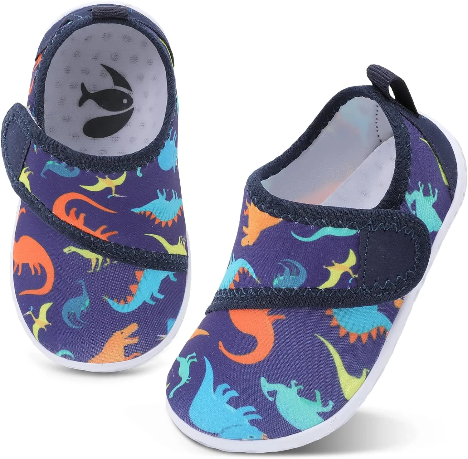 shopUAL Toddler Water Shoes Kids Girls Boys Beach Aqua Socks Skin Barefoot Walking Water Shoes Quick Dry Non-Slip Breathable Swim Pool Surf