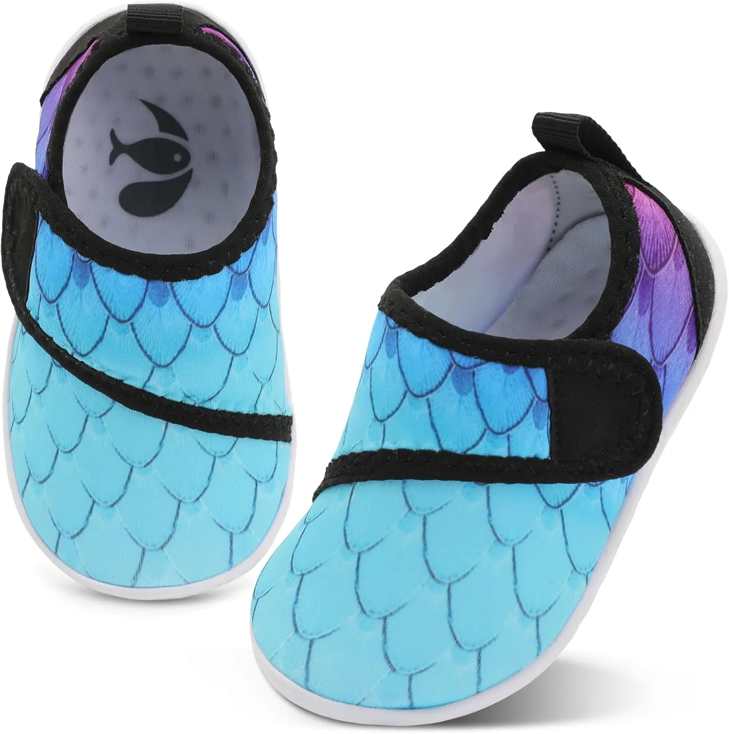 shopUAL Toddler Water Shoes Kids Girls Boys Beach Aqua Socks Skin Barefoot Walking Water Shoes Quick Dry Non-Slip Breathable Swim Pool Surf