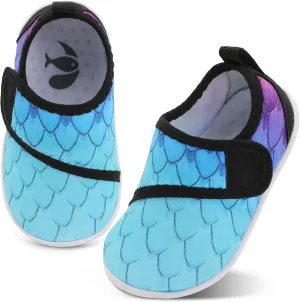 shopUAL Toddler Water Shoes Kids Girls Boys Beach Aqua Socks Skin Barefoot Walking Water Shoes Quick Dry Non-Slip Breathable Swim Pool Surf