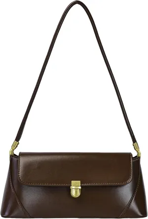 Shoulder Bag for Women Vintage Purse Leather Handbags Small Tote Bags with Buckle Closure