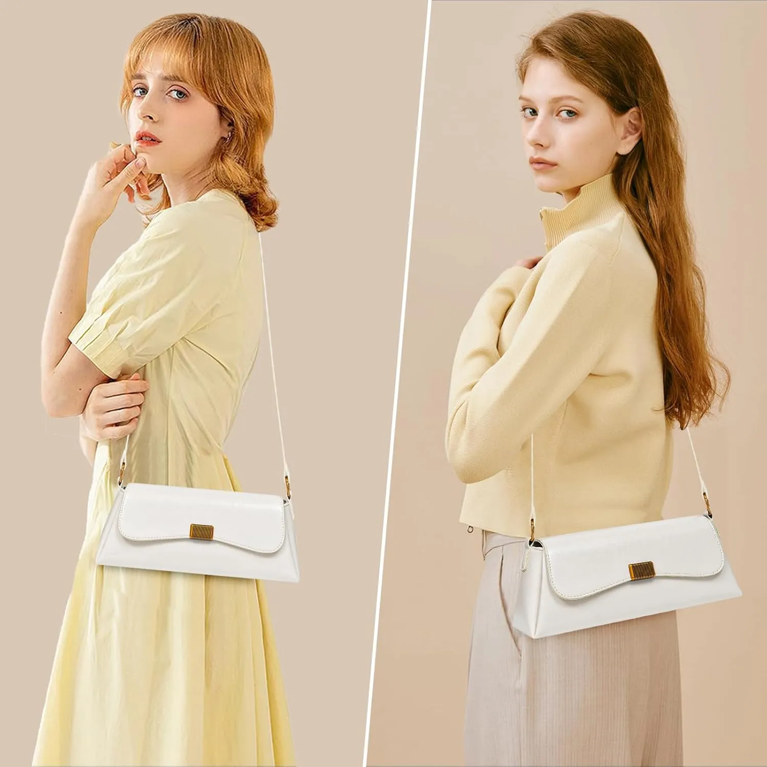 Shoulder Bag for Women Y2K Trendy Underarm Purse， Vegan Leather Clutch Hobo Handbags
