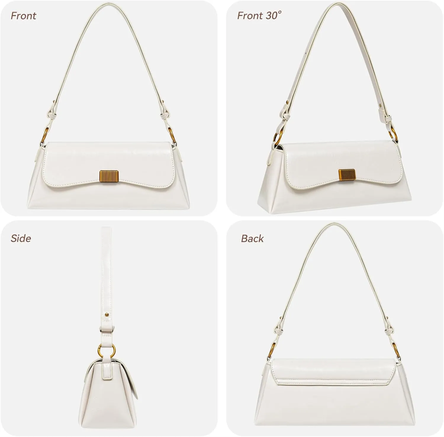 Shoulder Bag for Women Y2K Trendy Underarm Purse， Vegan Leather Clutch Hobo Handbags