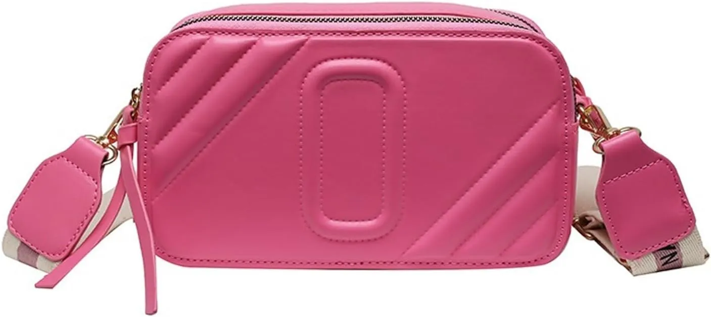 Shoulder Bag Vintage Women Crossbody Bag - Soft PU Leather Handbags for Women - Designer Small Messenger Shoulder Bag(Pink)