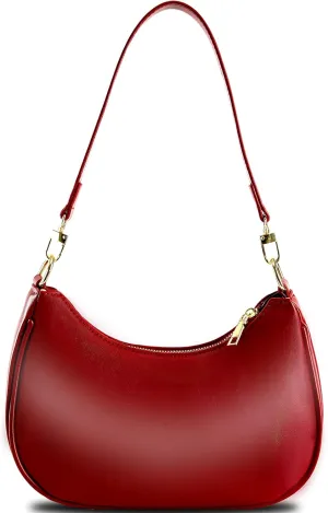 Shoulder Bags for Women Leather Cute Hobo Tote Handbag Under the Arm Purses Mini Clutch Purse with Zipper Closure
