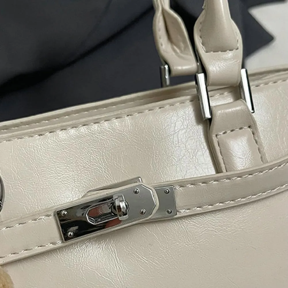 Shoulder Bags for Women Patent PU Leather Handbags Trendy Purse Vintage Y2k Small Satchel Tote