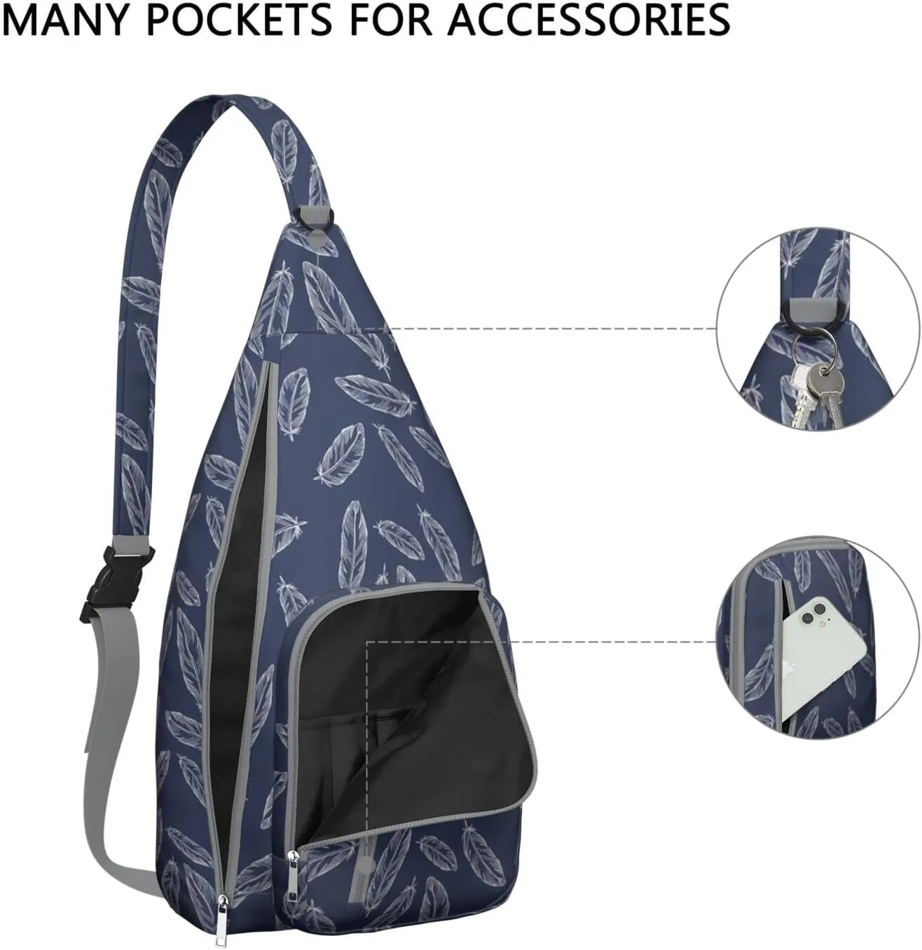 Shoulder Sling Crossbody Casual Chest Bag For Travel Sports Running,Backpack for Men & Women Lightweight Sports BagCrossbody Concealed Carry,Abstract Shoulder Bag Waterproof Chest Bag