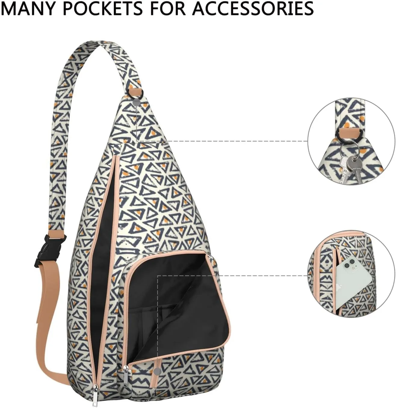 Shoulder Sling Crossbody Casual Chest Bag For Travel Sports Running,Backpack for Men & Women Lightweight Sports BagCrossbody Concealed Carry,Abstract Shoulder Bag Waterproof Chest Bag