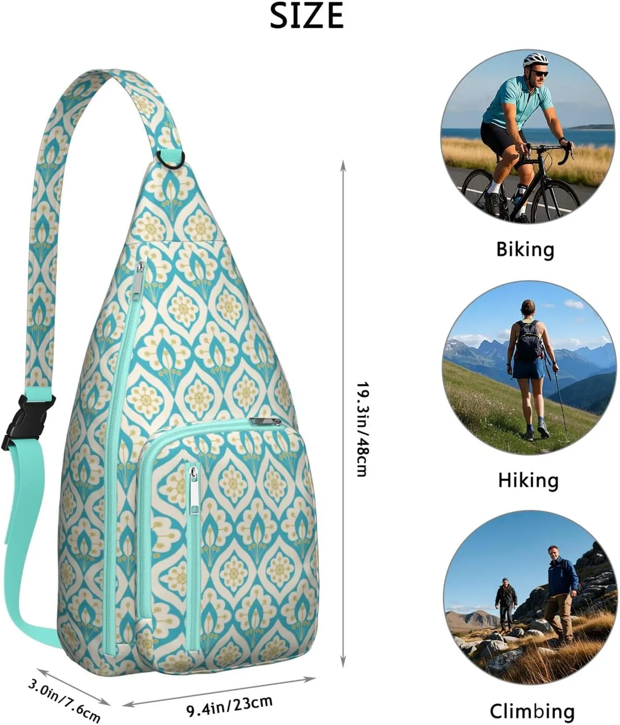 Shoulder Sling Crossbody Casual Chest Bag For Travel Sports Running,Backpack for Men & Women Lightweight Sports BagCrossbody Concealed Carry,Abstract Shoulder Bag Waterproof Chest Bag