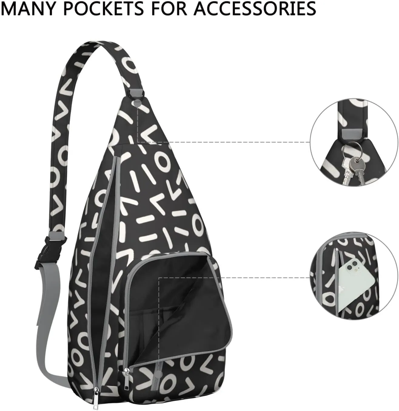 Shoulder Sling Crossbody Casual Chest Bag For Travel Sports Running,Backpack for Men & Women Lightweight Sports BagCrossbody Concealed Carry,Abstract Shoulder Bag Waterproof Chest Bag
