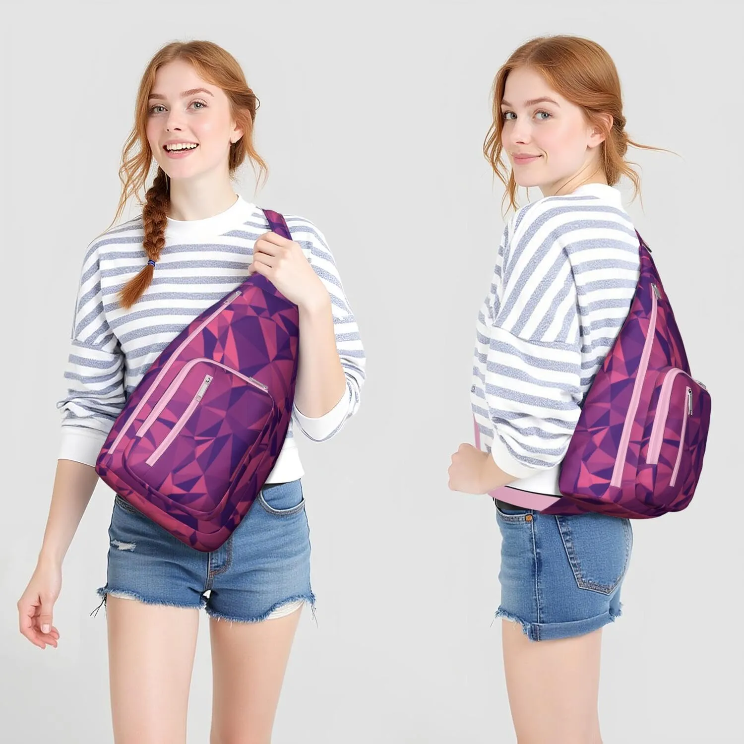 Shoulder Sling Crossbody Casual Chest Bag For Travel Sports Running,Backpack for Men & Women Lightweight Sports BagCrossbody Concealed Carry,Abstract Shoulder Bag Waterproof Chest Bag