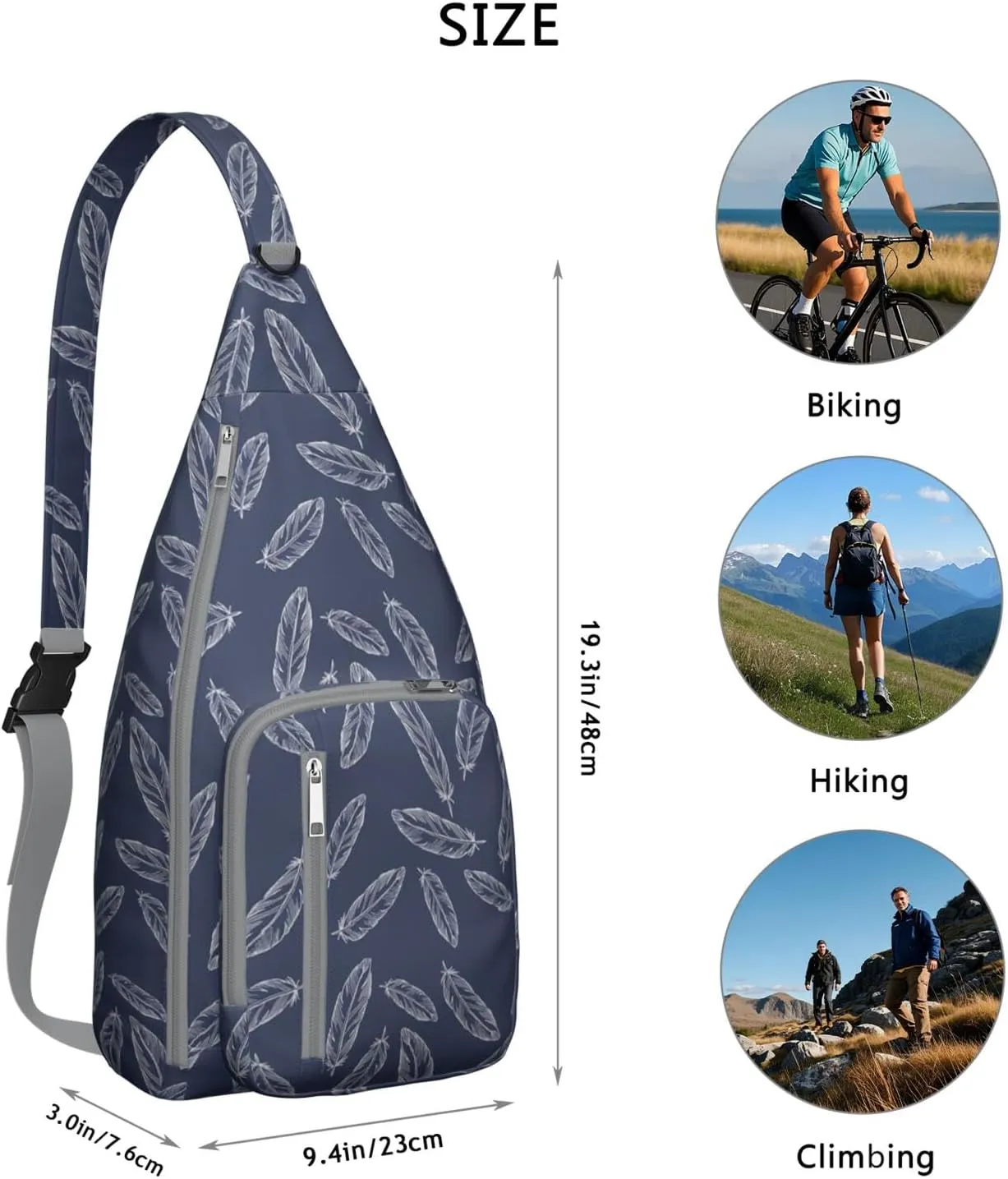 Shoulder Sling Crossbody Casual Chest Bag For Travel Sports Running,Backpack for Men & Women Lightweight Sports BagCrossbody Concealed Carry,Abstract Shoulder Bag Waterproof Chest Bag
