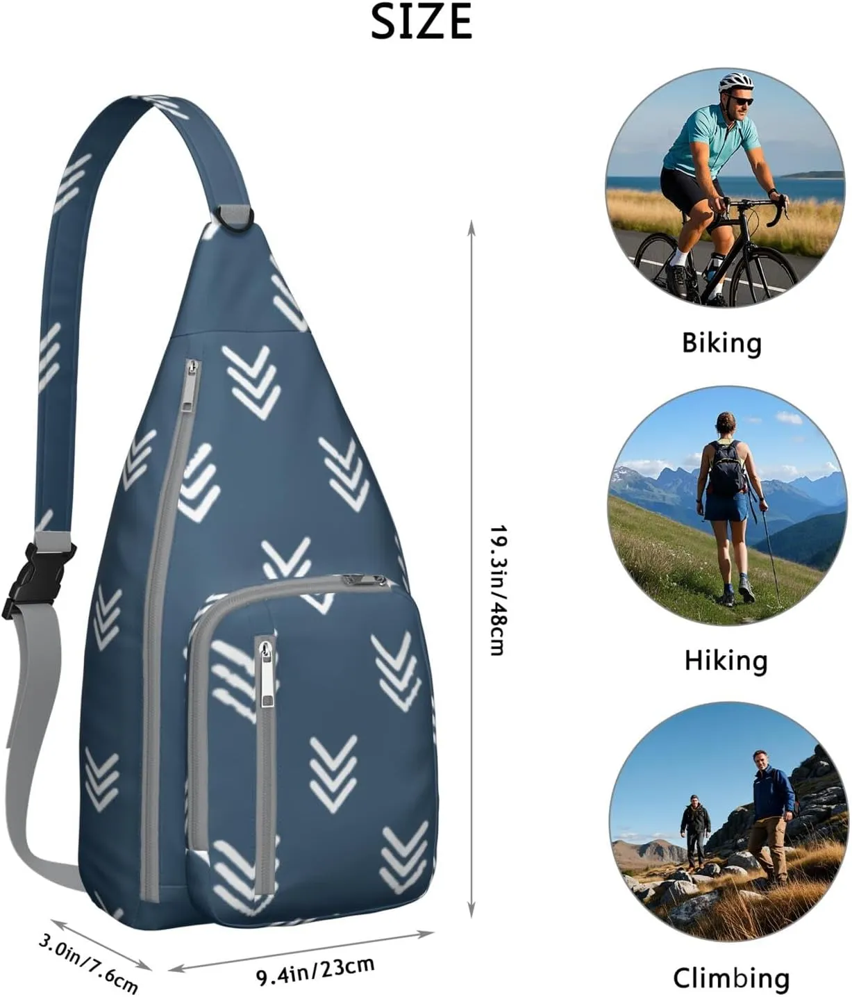 Shoulder Sling Crossbody Casual Chest Bag For Travel Sports Running,Backpack for Men & Women Lightweight Sports BagCrossbody Concealed Carry,Abstract Shoulder Bag Waterproof Chest Bag