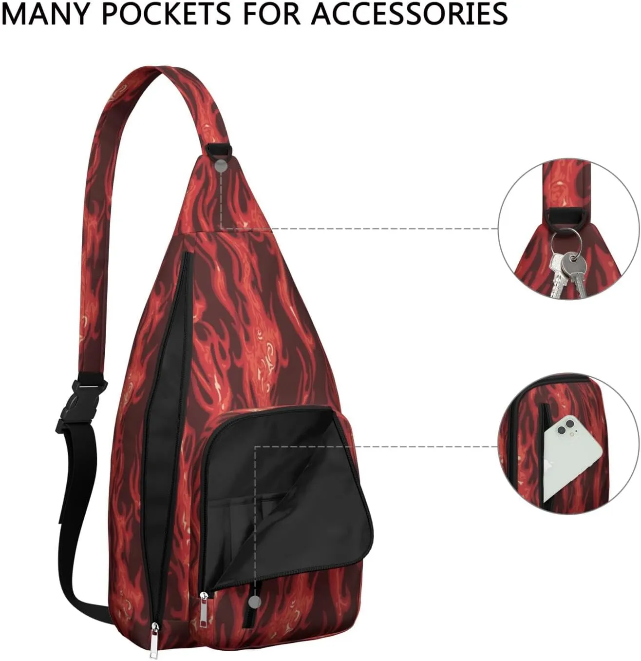 Shoulder Sling Crossbody Casual Chest Bag For Travel Sports Running,Backpack for Men & Women Lightweight Sports BagCrossbody Concealed Carry,Abstract Shoulder Bag Waterproof Chest Bag