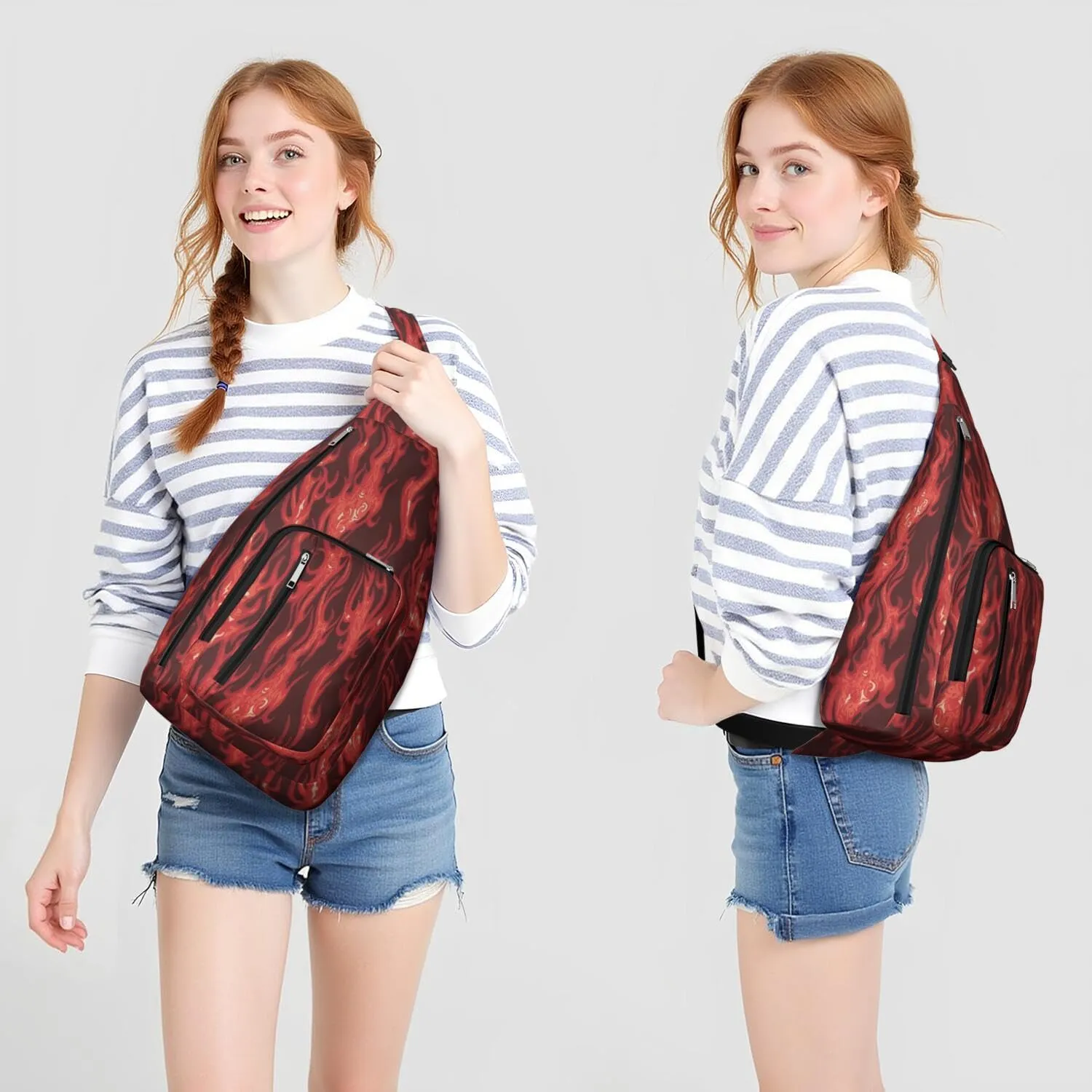 Shoulder Sling Crossbody Casual Chest Bag For Travel Sports Running,Backpack for Men & Women Lightweight Sports BagCrossbody Concealed Carry,Abstract Shoulder Bag Waterproof Chest Bag