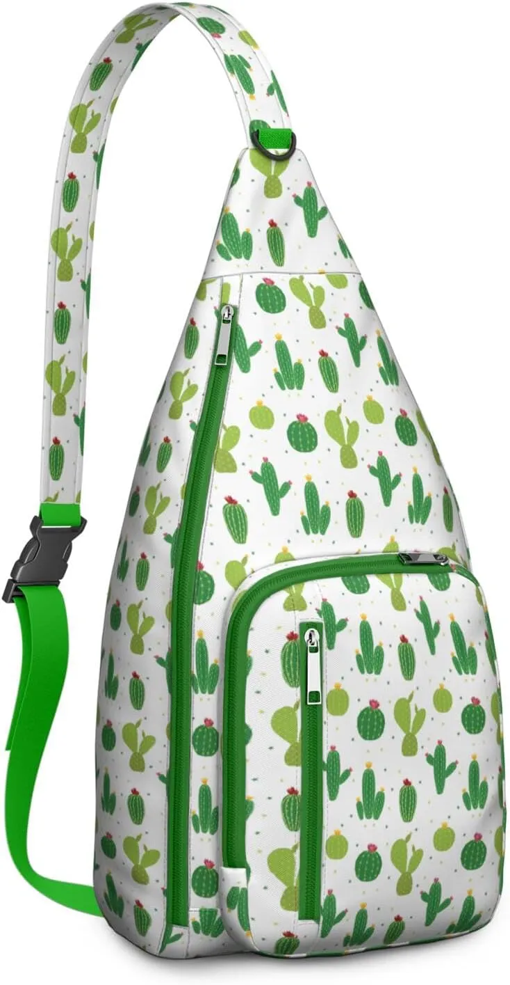 Shoulder Sling Crossbody Casual Chest Bag For Travel Sports Running,Backpack for Men & Women Lightweight Sports BagCrossbody Concealed Carry,Cactus Shoulder Bag Waterproof Chest Bag