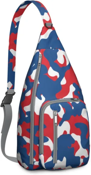 Shoulder Sling Crossbody Casual Chest Bag For Travel Sports Running,Backpack for Men & Women Lightweight Sports BagCrossbody Concealed Carry,Camo Shoulder Bag Waterproof Chest Bag