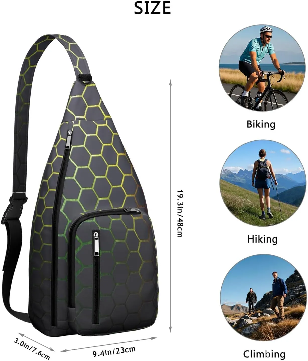 Shoulder Sling Crossbody Casual Chest Bag For Travel Sports Running,Backpack for Men & Women Lightweight Sports BagCrossbody Concealed Carry,Fashion Shoulder Bag Waterproof Chest Bag