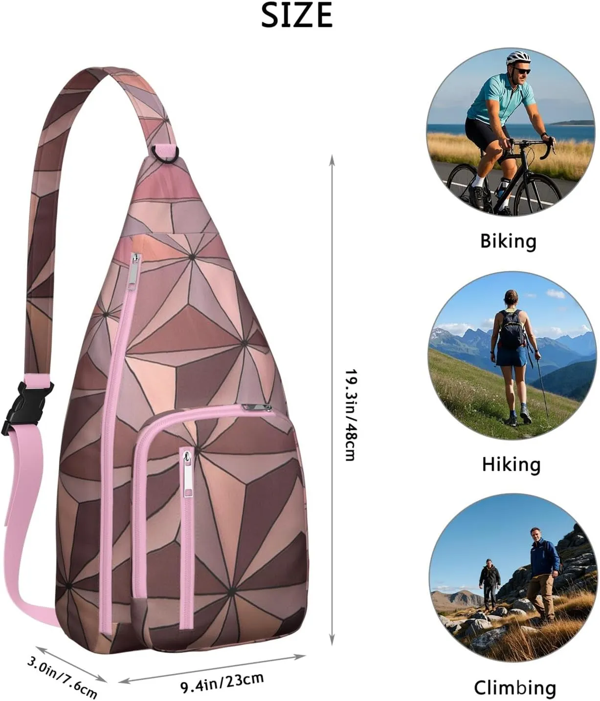 Shoulder Sling Crossbody Casual Chest Bag For Travel Sports Running,Backpack for Men & Women Lightweight Sports BagCrossbody Concealed Carry,Fashion Shoulder Bag Waterproof Chest Bag
