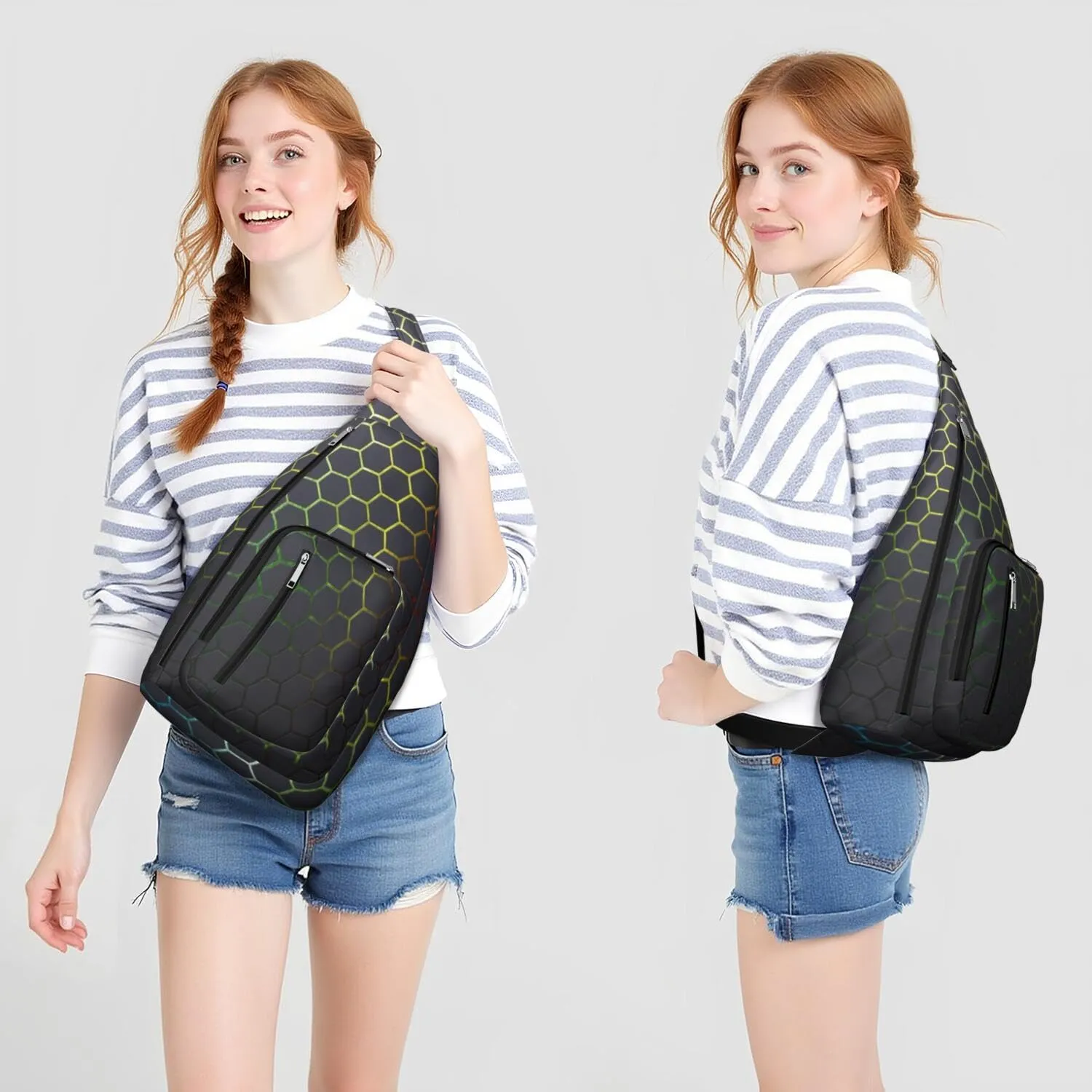 Shoulder Sling Crossbody Casual Chest Bag For Travel Sports Running,Backpack for Men & Women Lightweight Sports BagCrossbody Concealed Carry,Fashion Shoulder Bag Waterproof Chest Bag