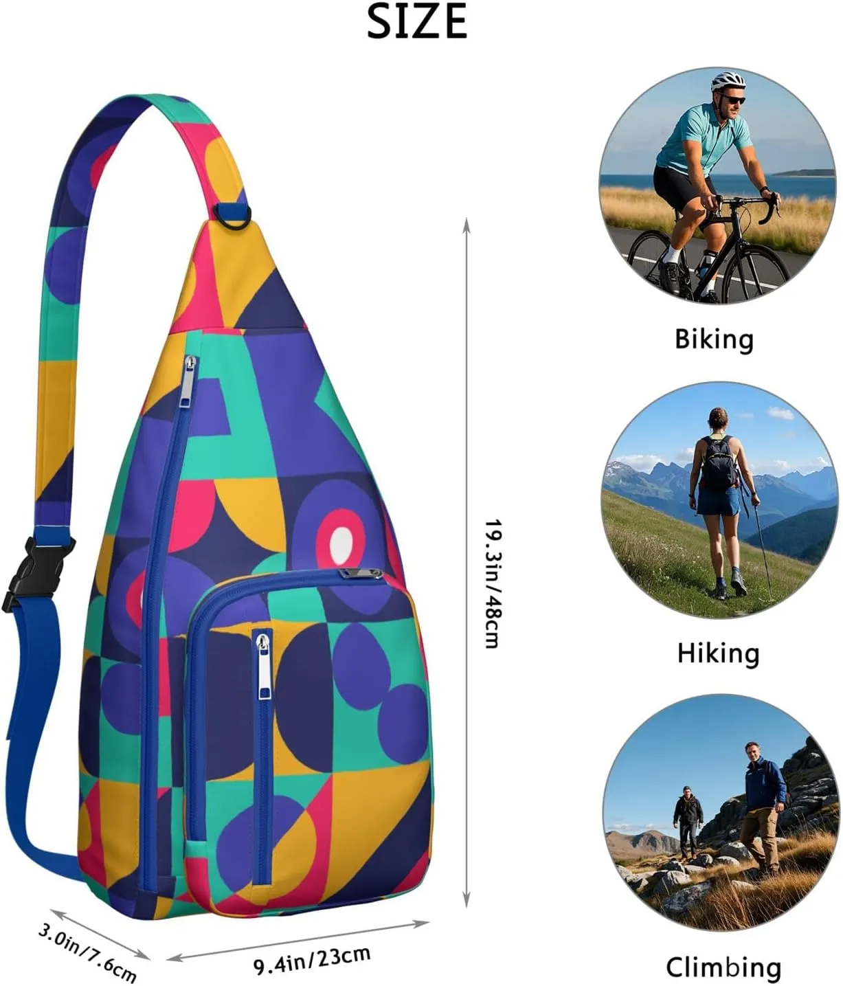Shoulder Sling Crossbody Casual Chest Bag For Travel Sports Running,Backpack for Men & Women Lightweight Sports BagCrossbody Concealed Carry,Fashion Shoulder Bag Waterproof Chest Bag