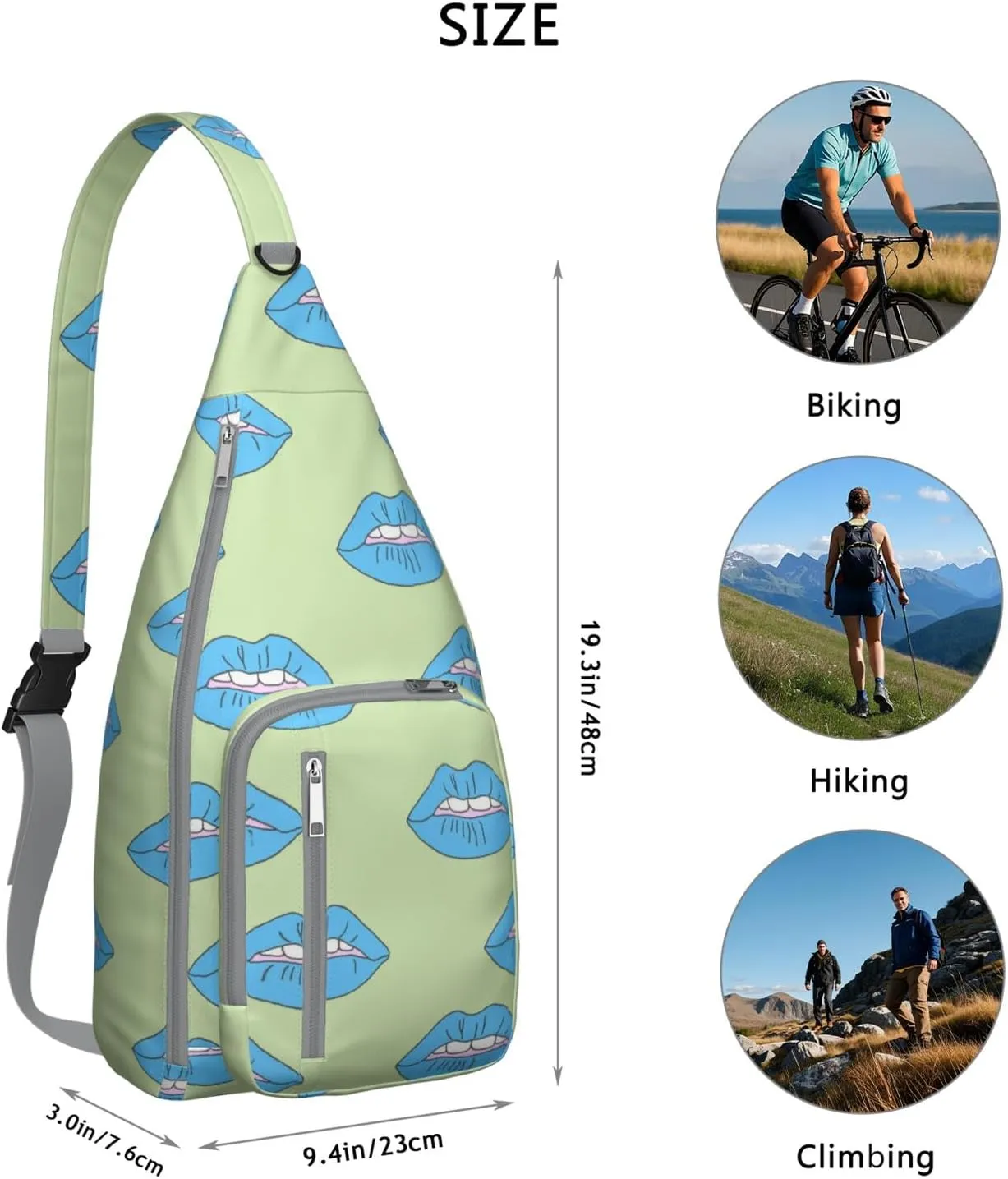 Shoulder Sling Crossbody Casual Chest Bag For Travel Sports Running,Backpack for Men & Women Lightweight Sports BagCrossbody Concealed Carry,Fashion Shoulder Bag Waterproof Chest Bag