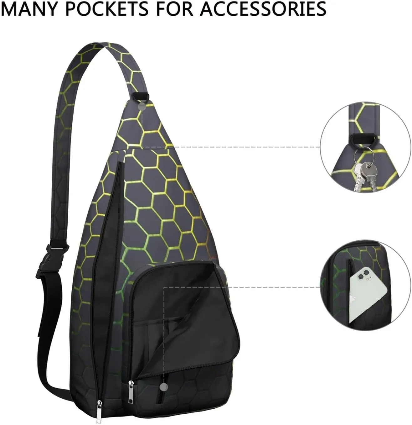 Shoulder Sling Crossbody Casual Chest Bag For Travel Sports Running,Backpack for Men & Women Lightweight Sports BagCrossbody Concealed Carry,Fashion Shoulder Bag Waterproof Chest Bag