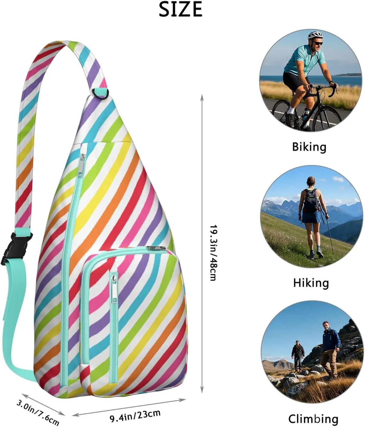 Shoulder Sling Crossbody Casual Chest Bag For Travel Sports Running,Backpack for Men & Women Lightweight Sports BagCrossbody Concealed Carry,Fashion Shoulder Bag Waterproof Chest Bag