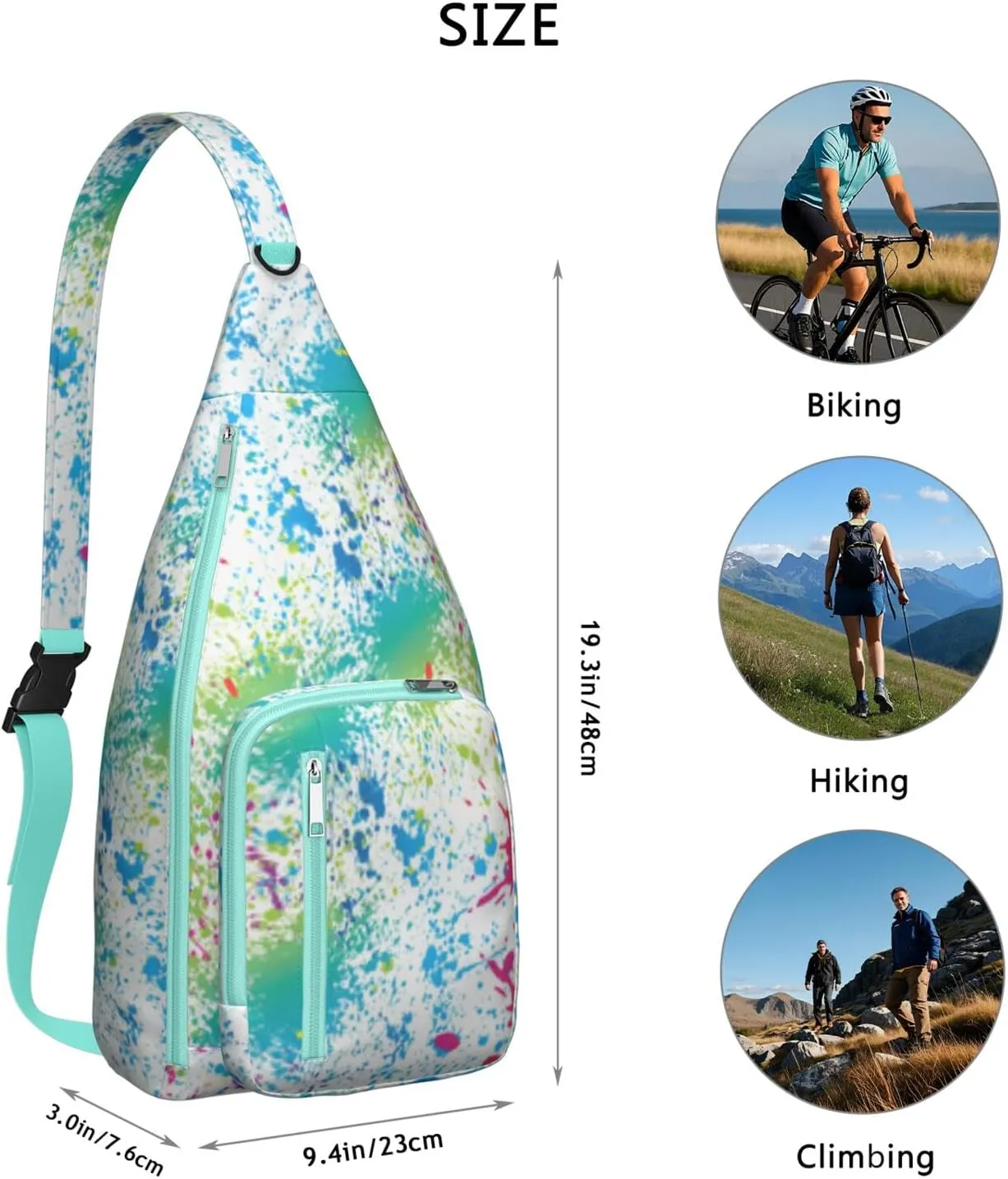 Shoulder Sling Crossbody Casual Chest Bag For Travel Sports Running,Backpack for Men & Women Lightweight Sports BagCrossbody Concealed Carry,Fashion Shoulder Bag Waterproof Chest Bag