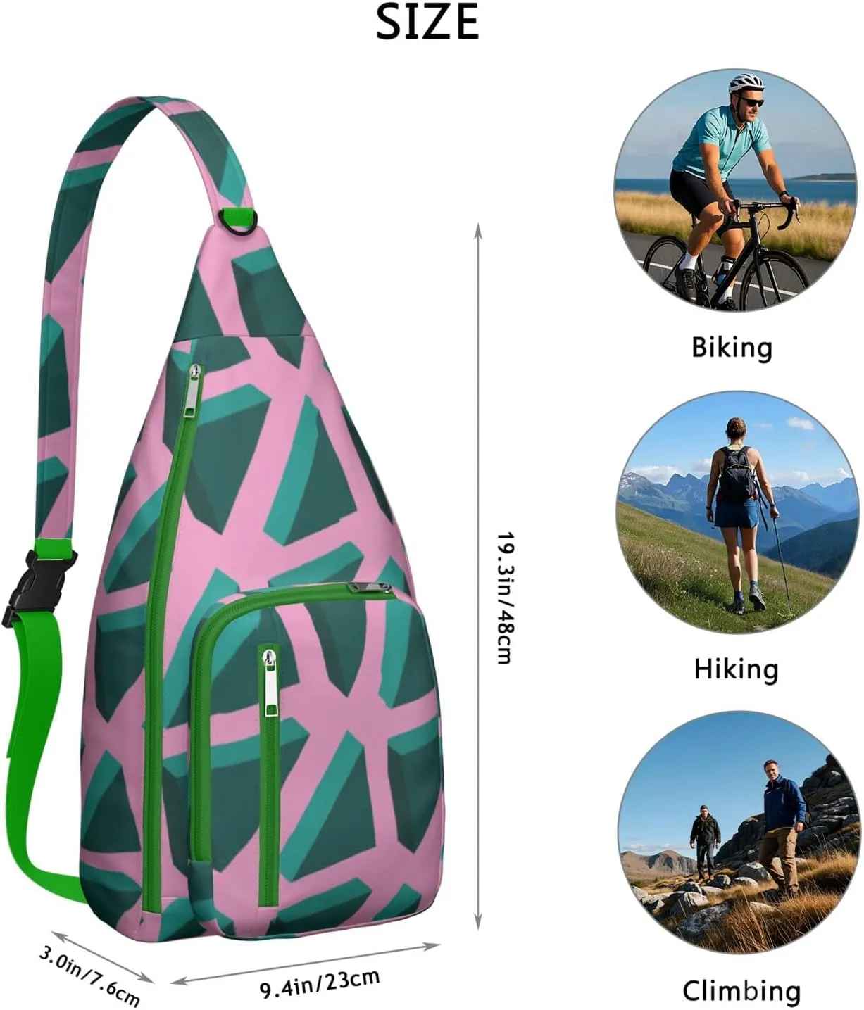 Shoulder Sling Crossbody Casual Chest Bag For Travel Sports Running,Backpack for Men & Women Lightweight Sports BagCrossbody Concealed Carry,Fashion Shoulder Bag Waterproof Chest Bag