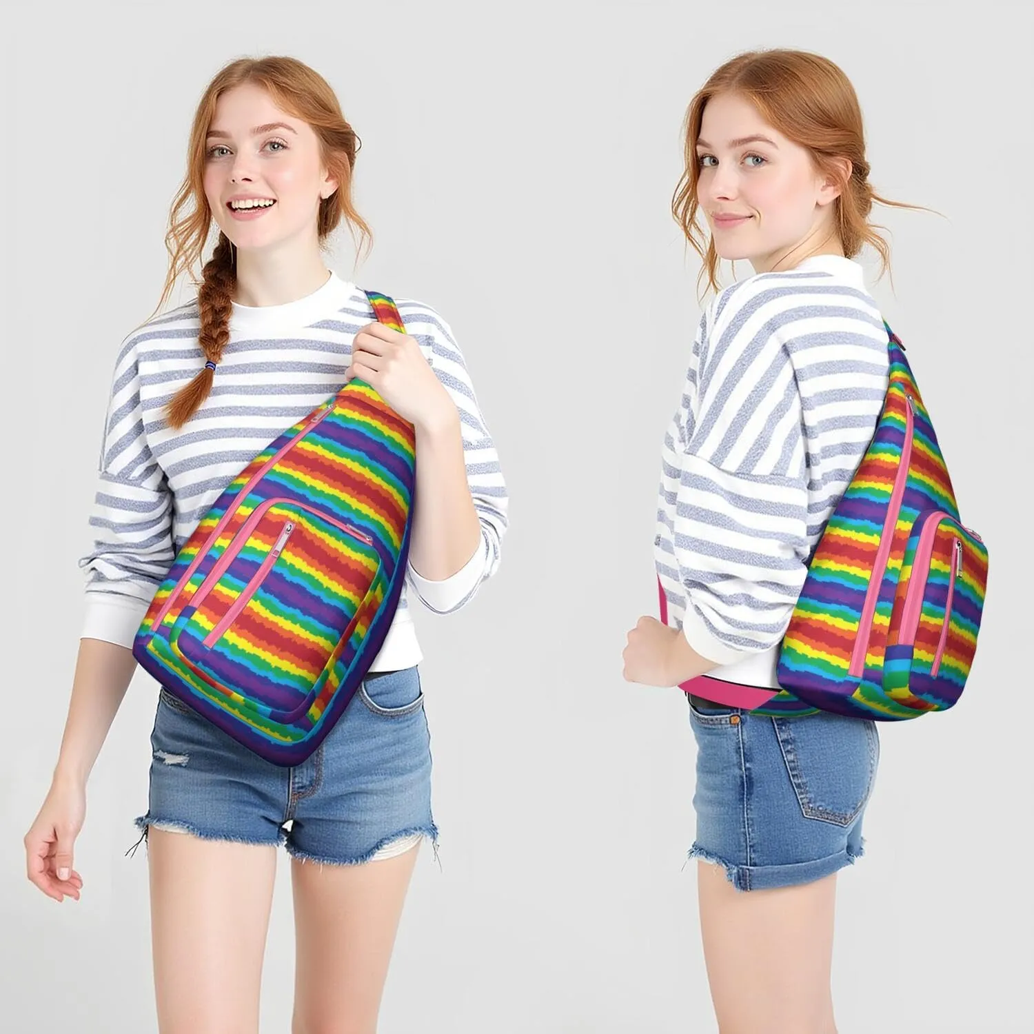 Shoulder Sling Crossbody Casual Chest Bag For Travel Sports Running,Backpack for Men & Women Lightweight Sports BagCrossbody Concealed Carry,Fashion Shoulder Bag Waterproof Chest Bag