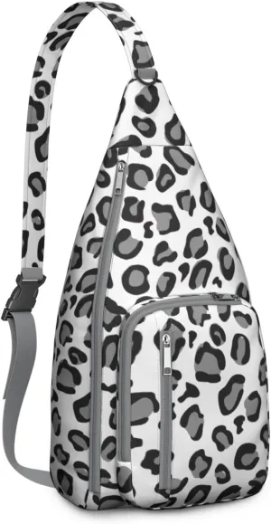Shoulder Sling Crossbody Casual Chest Bag For Travel Sports Running,Backpack for Men & Women Lightweight Sports BagCrossbody Concealed Carry,Leopard Shoulder Bag Waterproof Chest Bag
