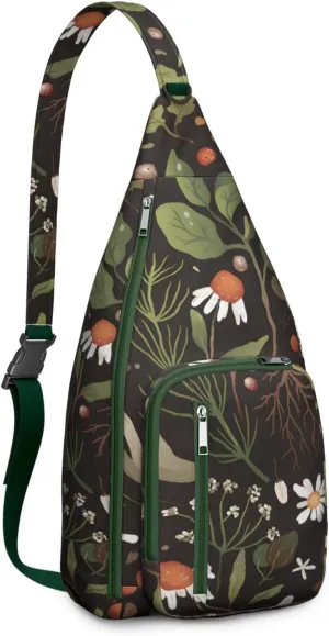 Shoulder Sling Crossbody Casual Chest Bag For Travel Sports Running,Backpack for Men & Women Lightweight Sports BagCrossbody Concealed Carry,Mushroom Shoulder Bag Waterproof Chest Bag