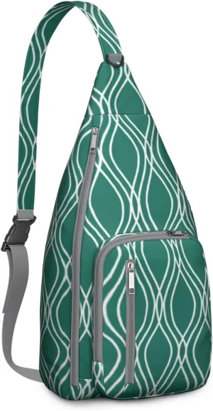 Shoulder Sling Crossbody Casual Chest Bag For Travel Sports Running,Backpack for Men & Women Lightweight Sports BagCrossbody Concealed Carry,Plaid Shoulder Bag Waterproof Chest Bag