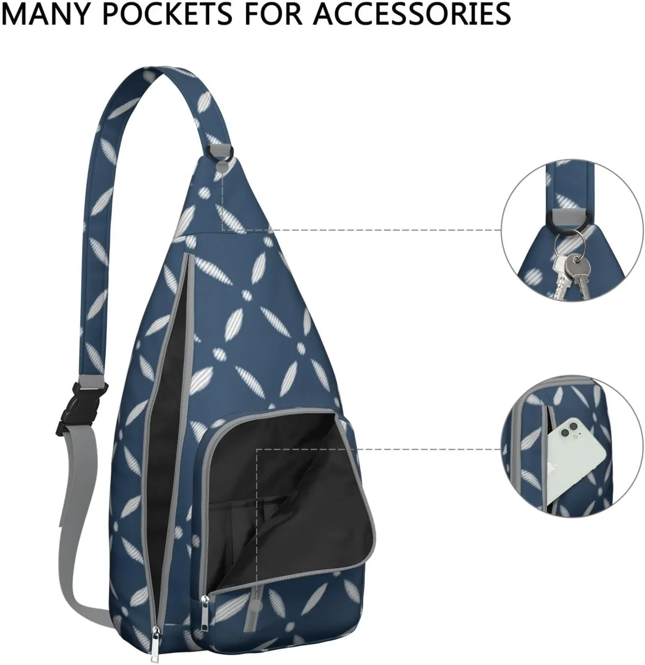 Shoulder Sling Crossbody Casual Chest Bag For Travel Sports Running,Backpack for Men & Women Lightweight Sports BagCrossbody Concealed Carry,Plaid Shoulder Bag Waterproof Chest Bag