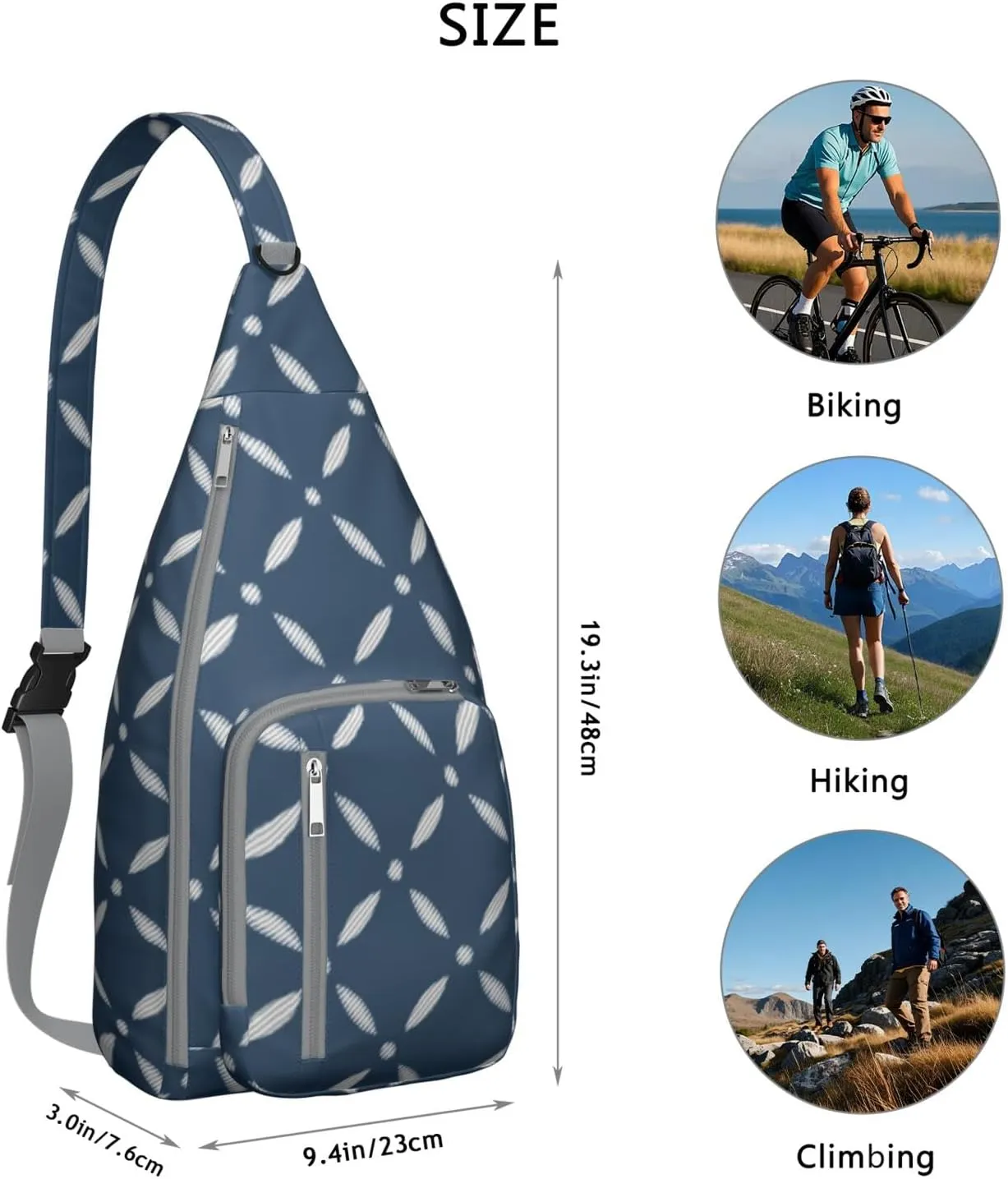 Shoulder Sling Crossbody Casual Chest Bag For Travel Sports Running,Backpack for Men & Women Lightweight Sports BagCrossbody Concealed Carry,Plaid Shoulder Bag Waterproof Chest Bag