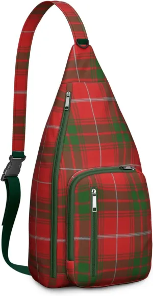 Shoulder Sling Crossbody Casual Chest Bag For Travel Sports Running,Backpack for Men & Women Lightweight Sports BagCrossbody Concealed Carry,Plaid Shoulder Bag Waterproof Chest Bag