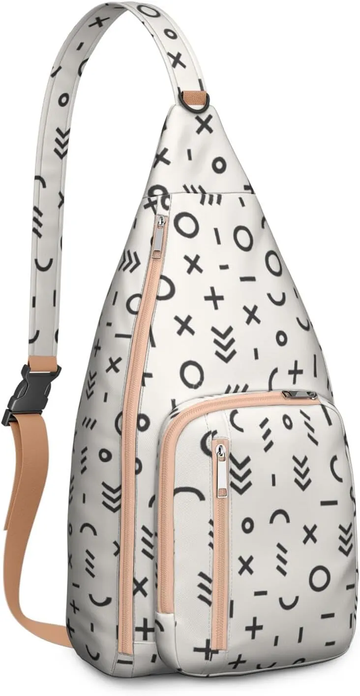 Shoulder Sling Crossbody Casual Chest Bag For Travel Sports Running,Backpack for Men & Women Lightweight Sports BagCrossbody Concealed Carry,Polka Shoulder Bag Waterproof Chest Bag
